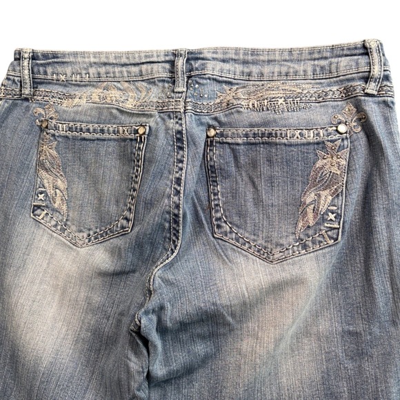 Rock 47 By Wrangler Denim - Rock 47 Wrangler Y2K Low Rise Bootcut Jeans Juniors 13/14 Western Cowgirl